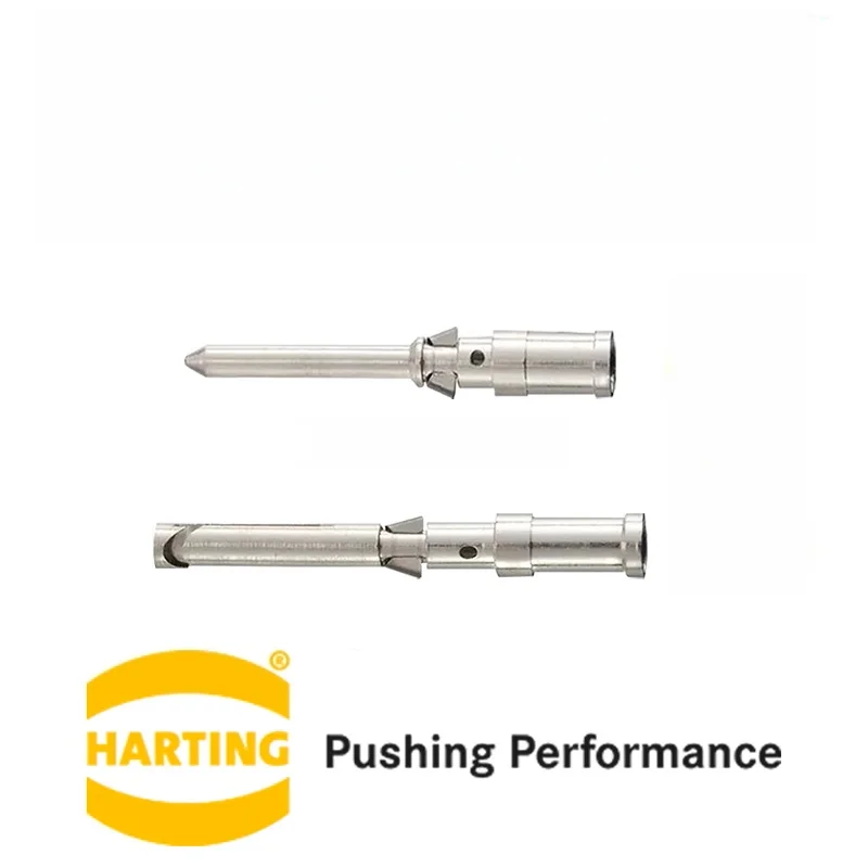 10Pcs/Lot Harting Heavy-Duty Power Connectors with Male and Female Pins Han D F Crimp Contact Ag Awg26-14 10A Cold-Pressed Terminal Silver Plated 09150006101/6205/6104/6204