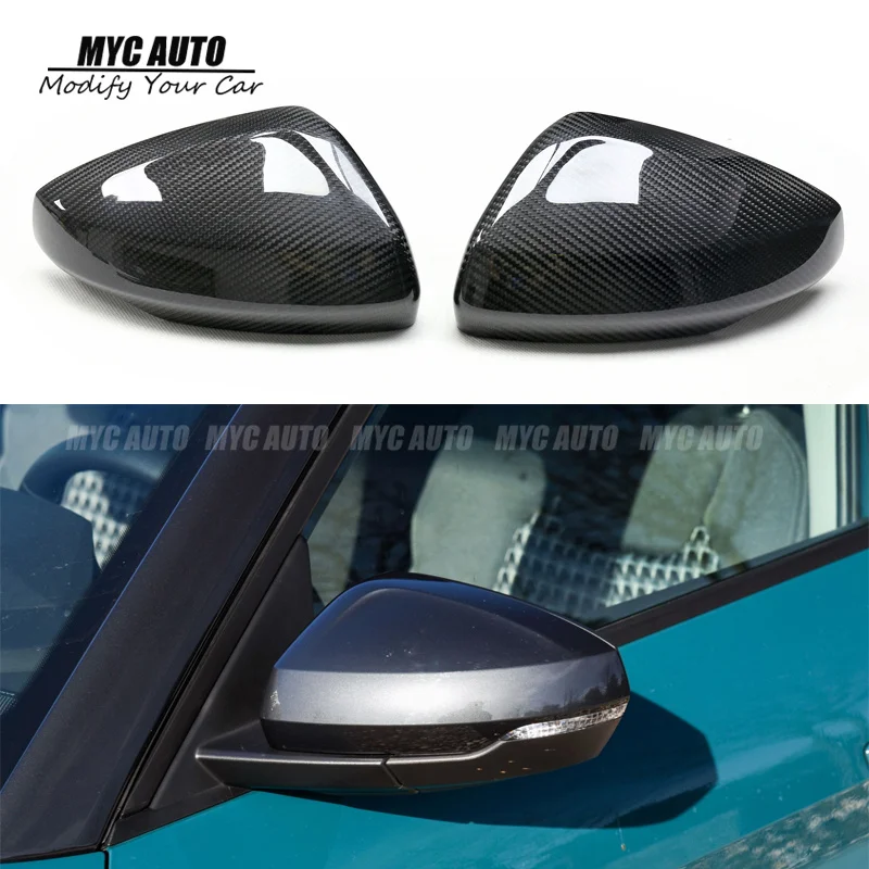 

Real Dry Carbon Fiber Mirror Cover For Audi A1 2019 2020 2021 2022 Add On Style Rear View Mirror Cover