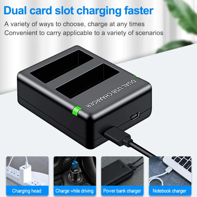 HQIX for Gopro Hero 4+ Gopro Hero 4 Camera AHDBT-401 Battery Dual Charger