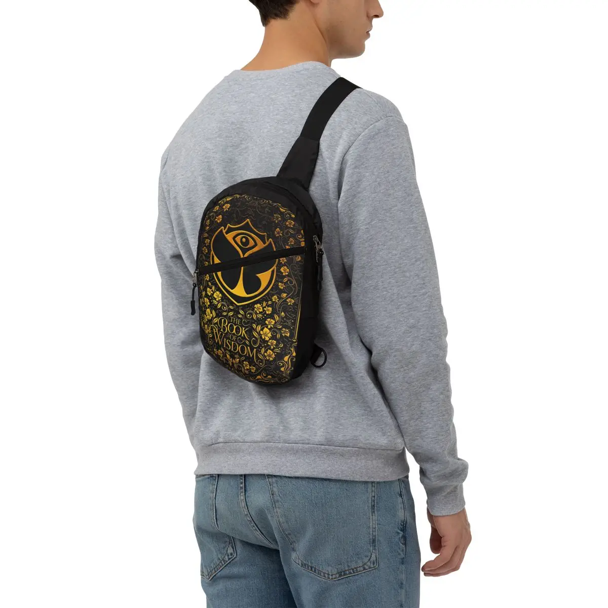 Tomorrowland-Electronic Dance Festival Sling Crossbody Mochila para homens, bolsa de ombro personalizada para viagem, mochila para caminhadas