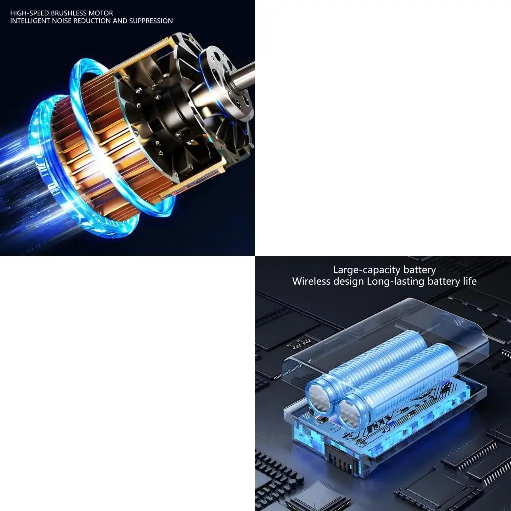 Flexible Cooling Fan for Workstations Nightstand Noiseless ABS Construction