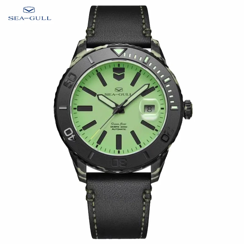 Seagull Super Lunimous Men's Watch Ocean Star Diving Watches for Men Luxury Zirconia Ceramic Bezel Relogio Masculino 419.92.1214