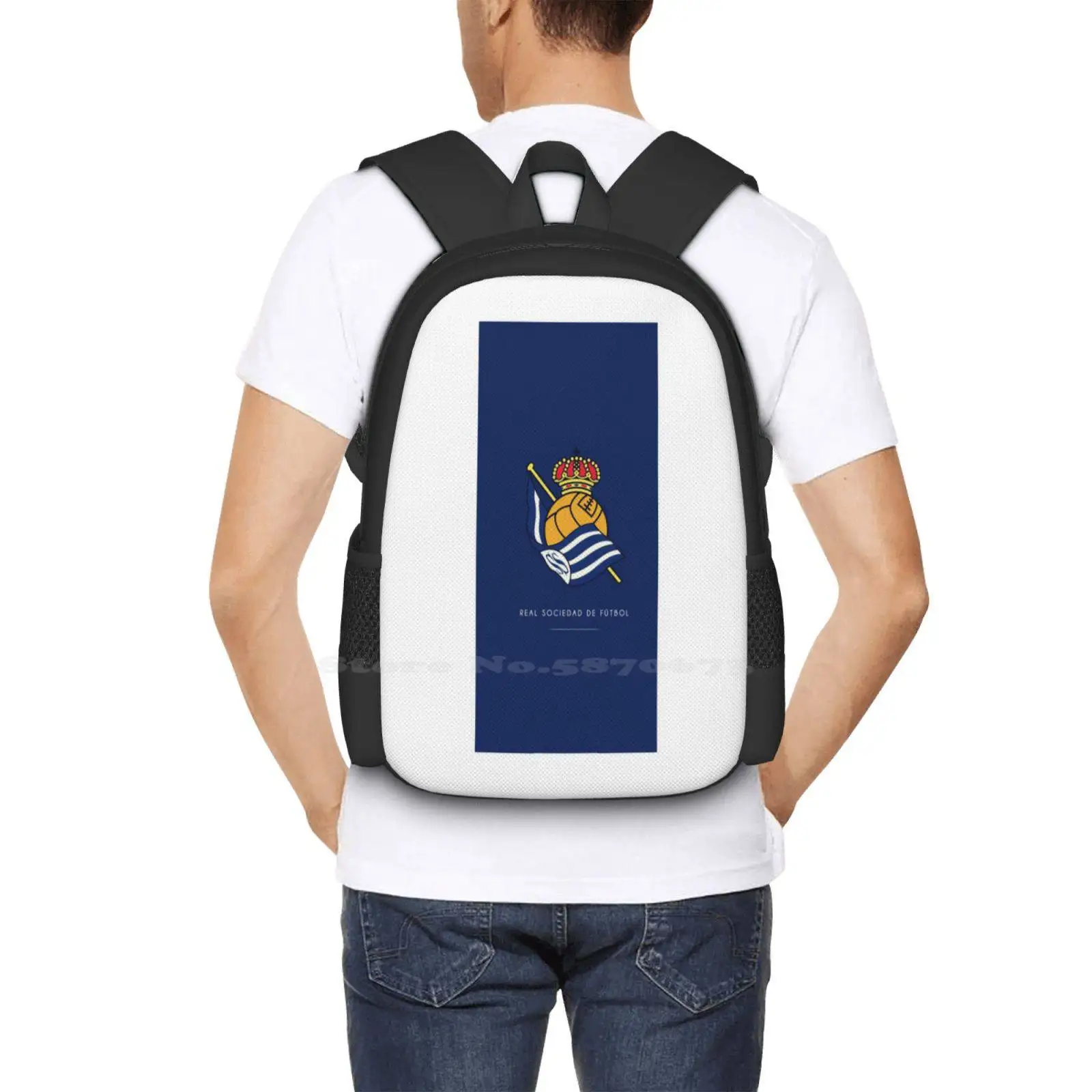 Real Sociedad Backpacks For School Teenagers Girls Travel Bags Real Sociedad Fooball