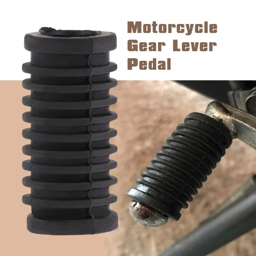 Rubber Gear Shift Pedal Cover for Motorcycle Improved Grip Black Color Easy Installation Enhances Shifting Efficiency