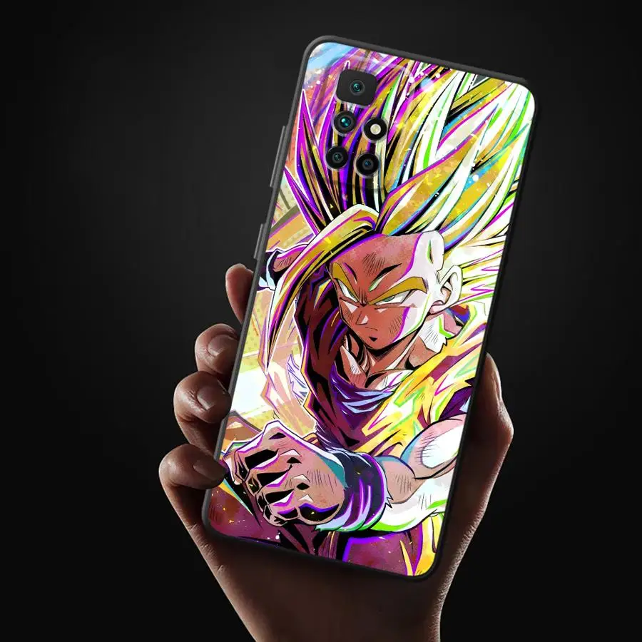 Funda Goku preciosa de Dragon Ball para Xiaomi Redmi 13C A3 12C 10 A1 A2 Plus 14C A5 K40 K80 Pro A4 9, funda de teléfono suave negra