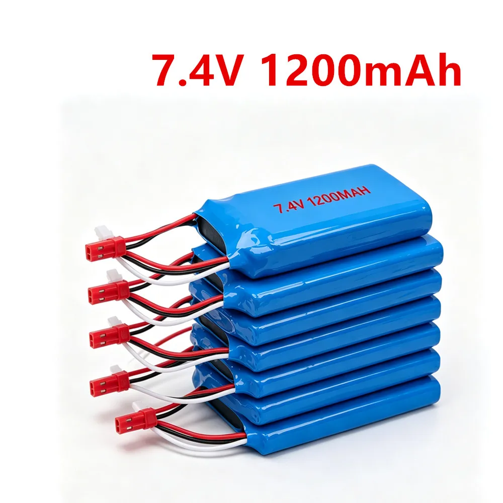 7.4v 1200mAh Lipo Battery with JST For Yizhan Tarantula X6 H16 RC Drone Quadcopter 2S 7.4V battery for WLtoys V666 V262 V323