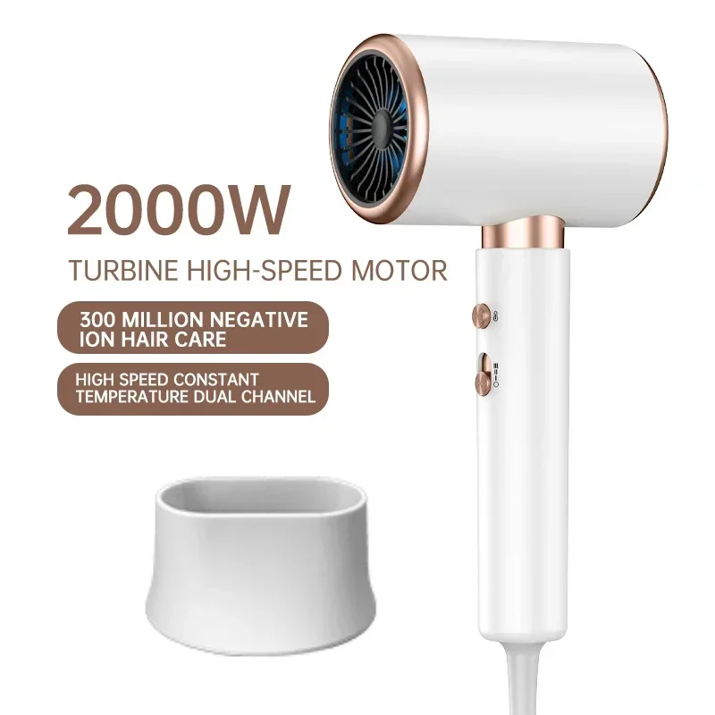 Negative Lonic Blow Dryer Hot Cold Wind Air Brush Hairdryer Strong PowerDryer Salon Tool 2000W 5th Gear Professional Hair Dryer