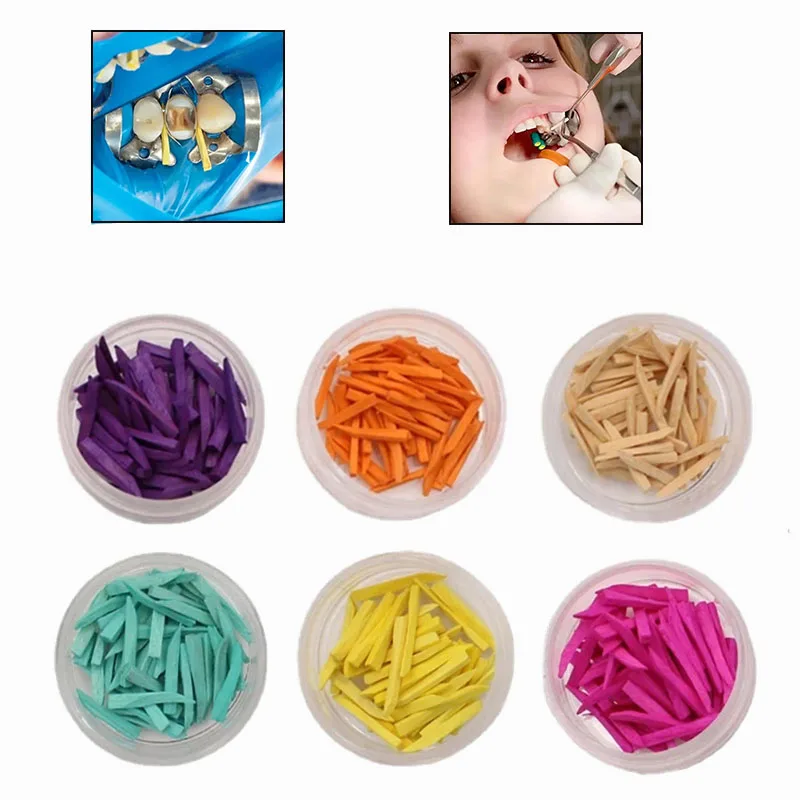 

50Pcs/1 Bottle Dental Woodiness Wedges Tooth Gap Wedges Tooth Gap Wedge Specially Treated Tips Dentistry Lab Tools