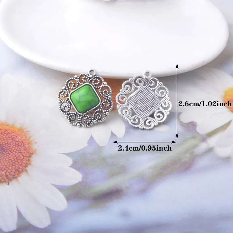 10 Stück/Set Acryl-Anhänger Schmuckzubehör Boho Anhänger DIY Damenohrringe – Detail 4