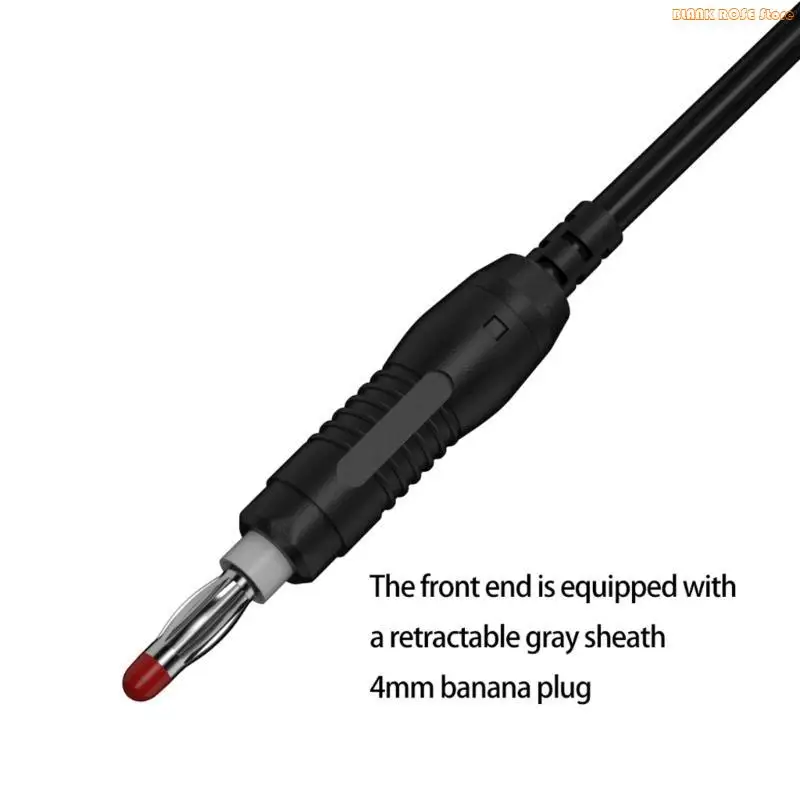 K1AE 2pcs Electrical Test Leads  Banana plugs To Alligators Clip  4mm for Technicians