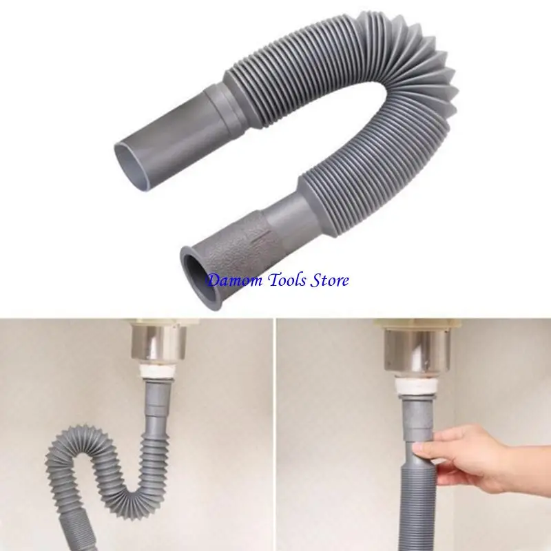57BE Universal Plastic Flexible Kitchen Basin Strainer Sink Extension Washbasin Drain Hose Pipe For Bathroom Kitchen