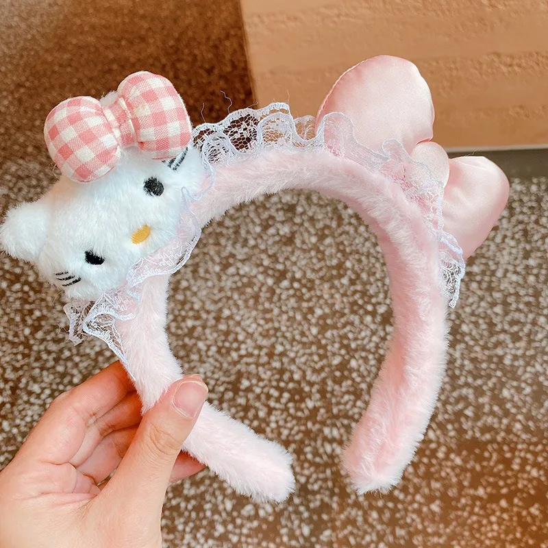 Anime Hello Cute Hairband Ladies Wash Up Cute Bow Wash Face Makeup Go Out Take Photos Hairband Girls Gift To Girlfriend Kitty