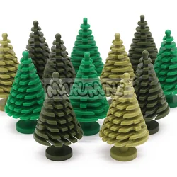 Marumine Christmas Spruce Tree MOC Blocks Compatible 3471 Stalk Grass Flower City Parts Classic Bricks Construction Accessories