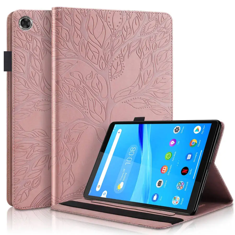 

For Lenovo Tab M8 4th TB-300FU M8 HD TB-8505F TB-8705F 3D Tree Embossed Case For Lenovo Tab M8 3th TB-8506F 2021 Tablet Cover