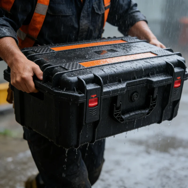 1PC Heavy Duty Rolling Hard Case Waterproof Shockproof with Wheels Customizable Instrument Safety Carrying Tool Storage Box