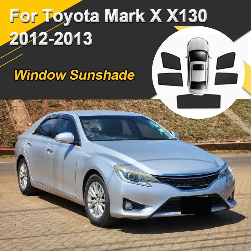 Car Sun Shades For Toyota Mark X X130 2012-2013 Sunshade Heat Insulation Window Blackout Mesh Windshield Visors Auto Accessories