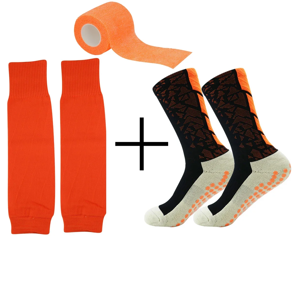 

3-piece silicone non-slip football socks Men's women's sports basketball grip football socks