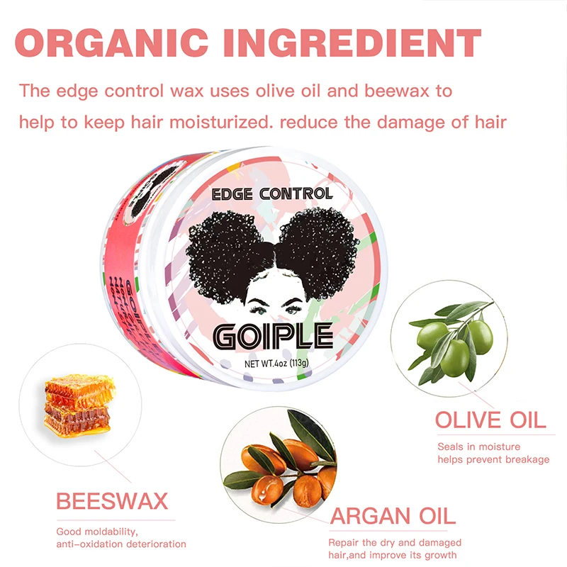 Goiple Hair Styling Wax Cream for Women 24 Hour Strong Hold Non-greasy Smoother Flyaway Baby Hair Pomade Edge Control Gel for 4C
