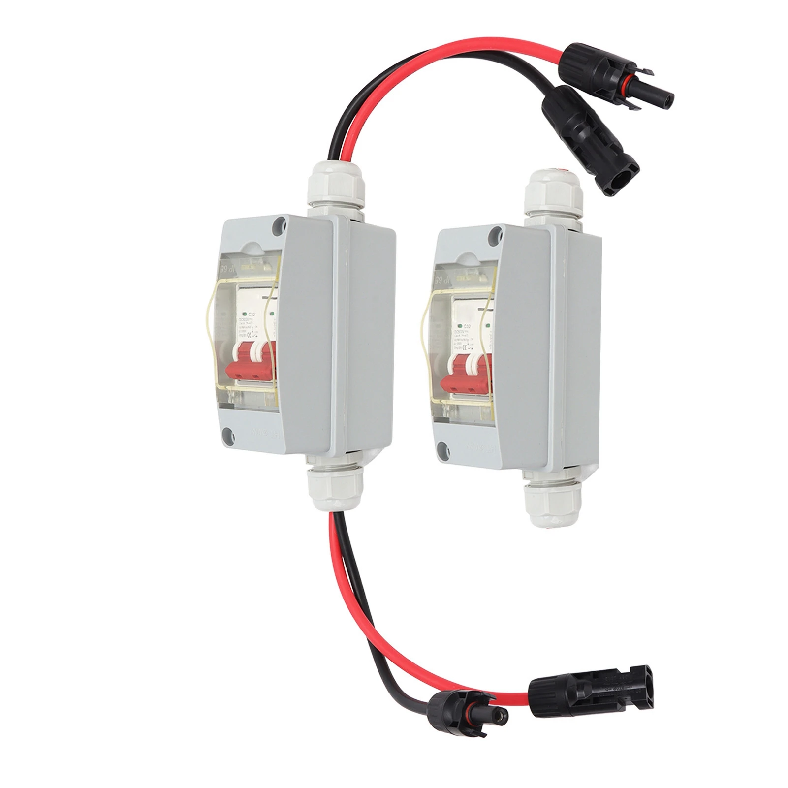 Circuit Breaker MCB 2P DC 500V 32A Disconnect Switch with IP65 Waterproof Distribution Box