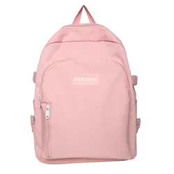 Mochila Simple de Color sólido para niños, bolso Escolar de ocio, deportes, gran capacidad, nuevo estilo