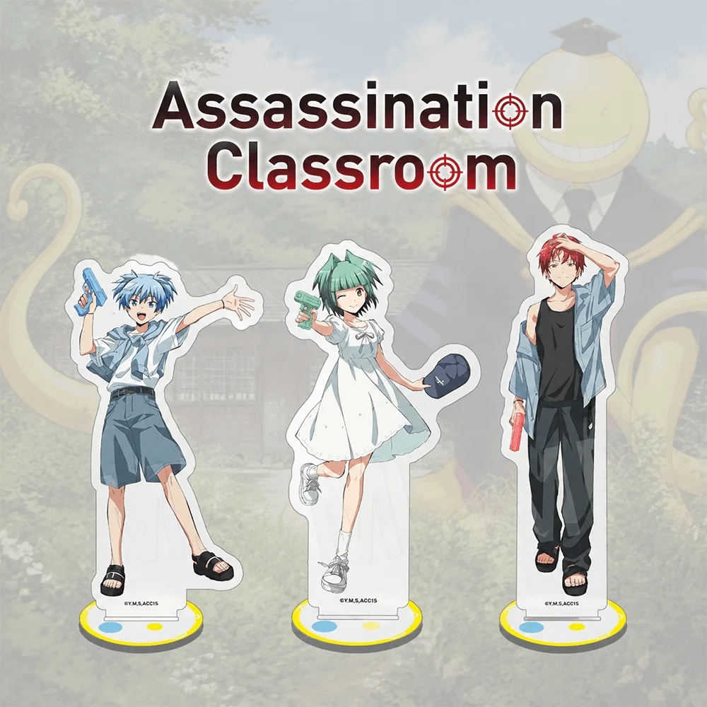 Assassination Classroom Nagisa 15cm Acrylic Stand Keychain Summer Water Gun Desk Display Ornament Anime Fan Merch Gift Toy