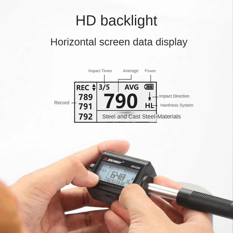 Imagem -06 - Sndway Sw6200 Integrado Leeb Dureza Testador Dureza Industrial Portátil Testador Dureza Metal