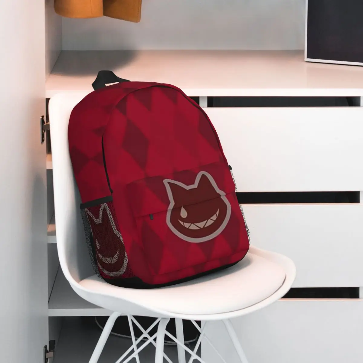 Lyney Cat Pattern - Genshin Impact Student School Bookbag Canvas Daypack Podstawowe torby podróżne