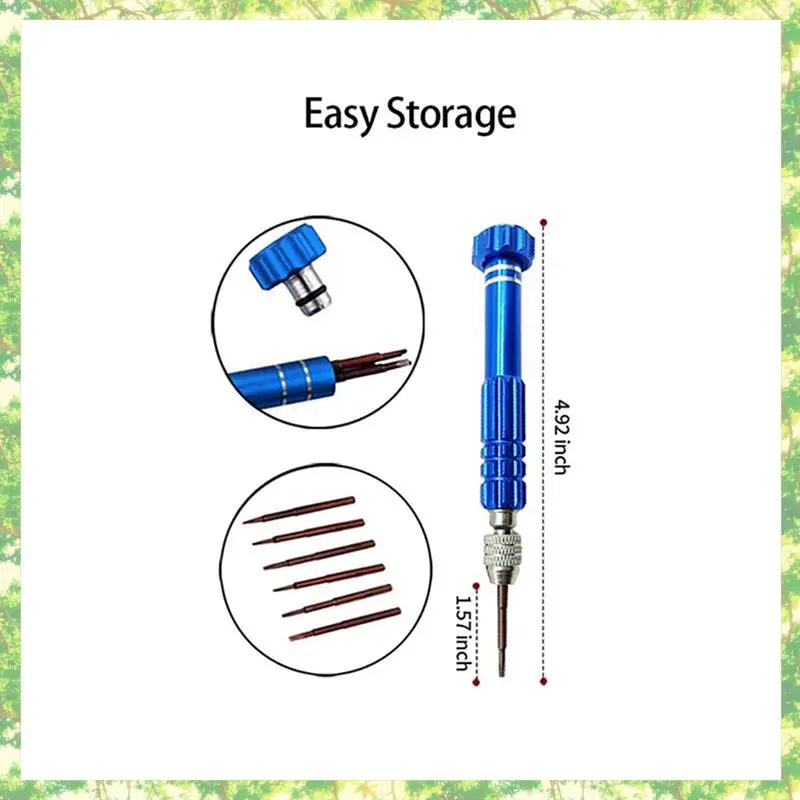 Smart-3X magnetische 6-in-1 kleine schroevendraaierset, kleine schroevendraaierset Perfecte minischroeven voor mobiele telefoons, horloges, lenzenvloeistof enz.