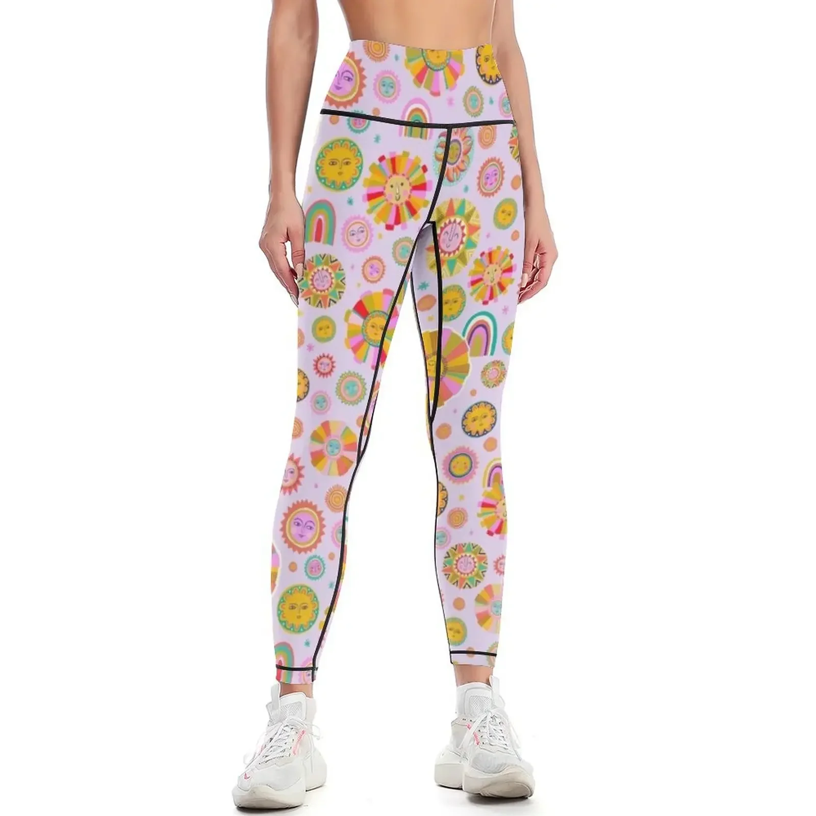 

Rainbows and Sunny Faces Leggings Sweatpants high waist Sports pants woman gym sportswear woman Womens Leggings