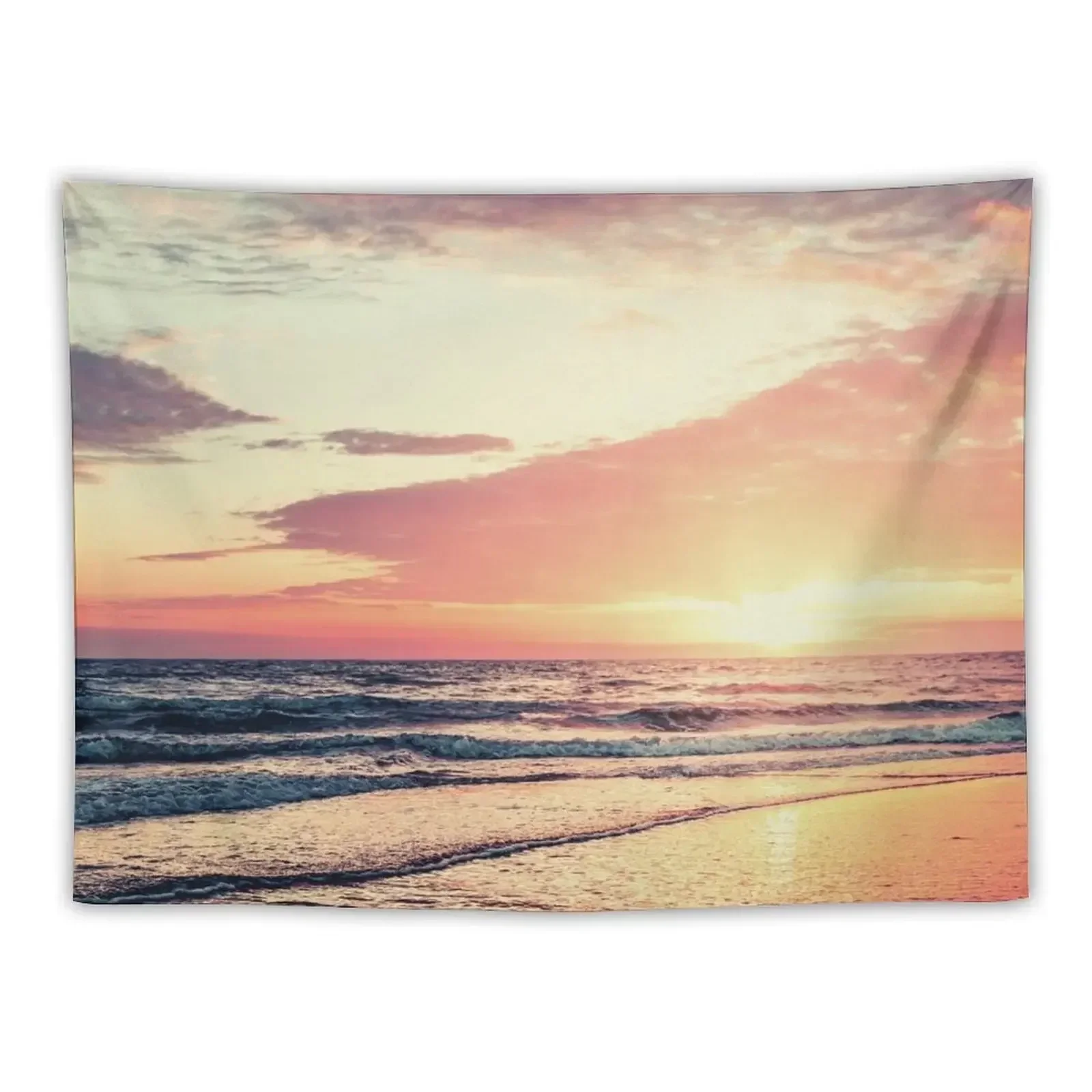 

sunset in the beach Tapestry Room Decor Korean Style Bedroom Decor Aesthetic Tapestry