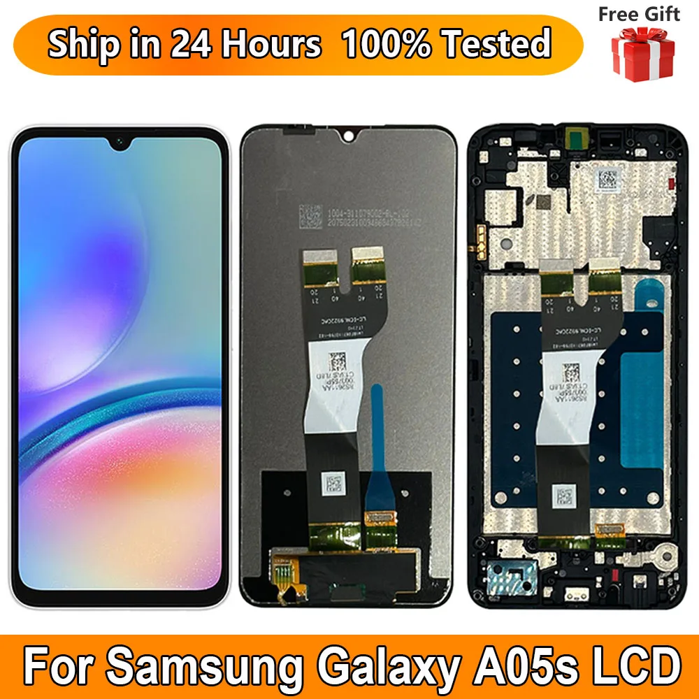 

6.7“New For Samsung Galaxy A05s LCD Display Touch Screen Sensor Digiziter Assembly Replace For Samsung A05s A057 With Frame