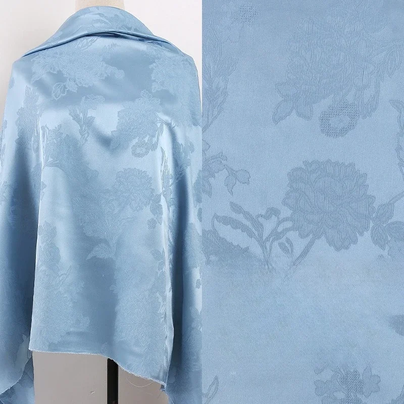 

Tulip Jacquard Fabric Subtle Pattern Hanfu Qipao Blouse Shirt Spring Summer Textile Chinese Traditional Clothing Material