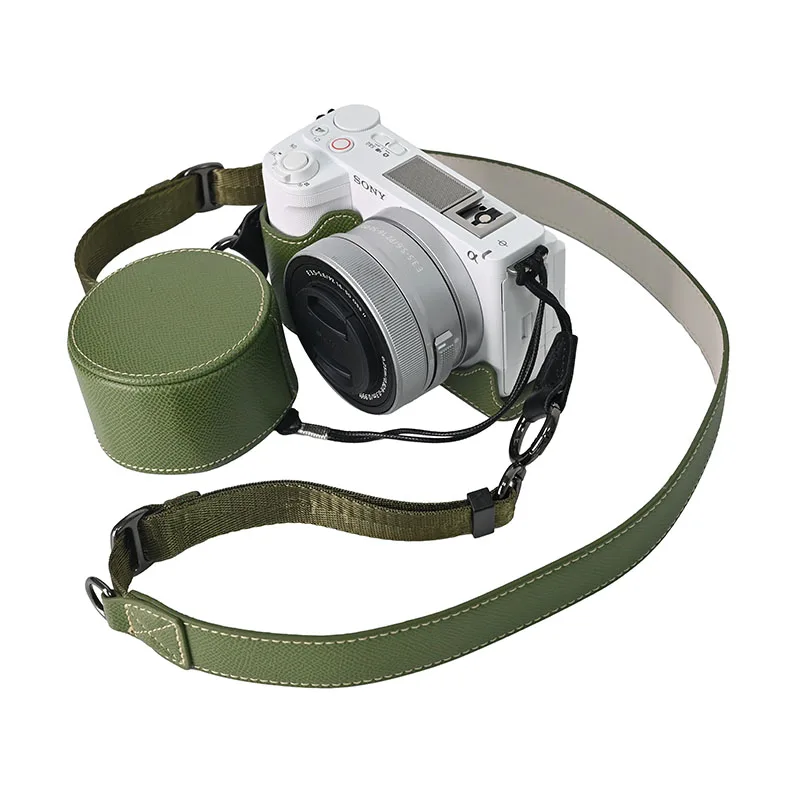 PU Leather Camera Half Case Protector for Sony ZV-E10 II Mark II ZVE10M2 ZVE10 II Battery Openning Base Cover