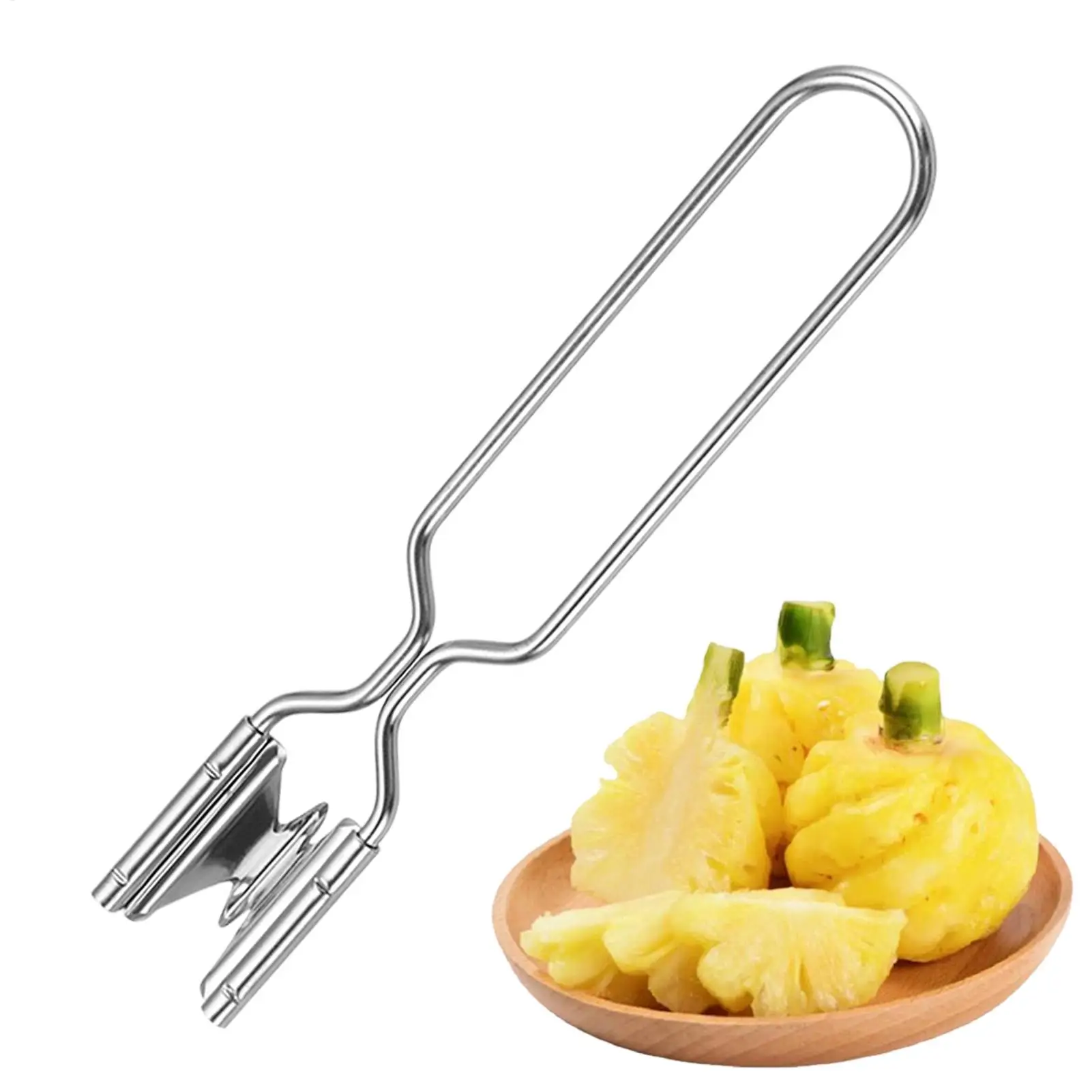 Creative V-shaped pineapple seeder digging shovel, one click eye and skin removal tool kitchen fruit processing multifunctional