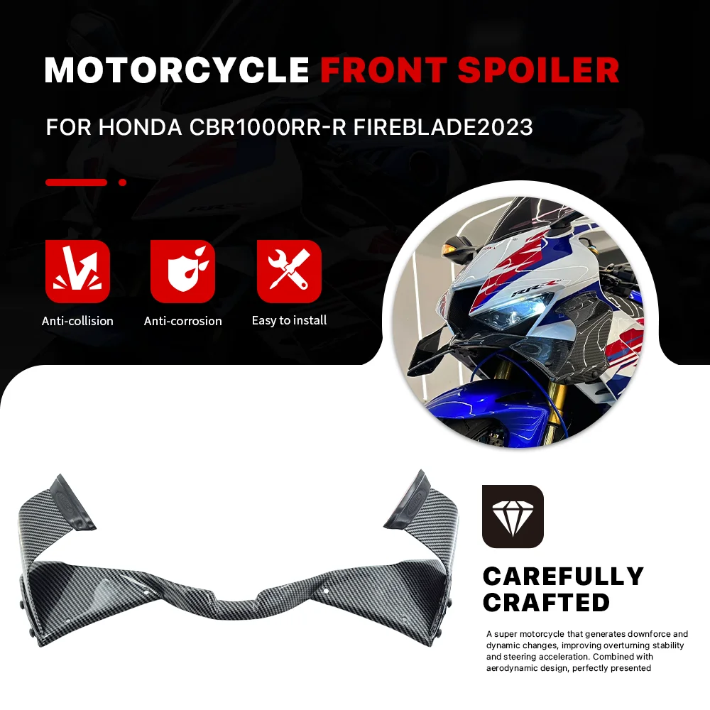 

Motorcycle Front Fairing Decorative Wing Air Deflector For HONDA CBR1000RR-R FIREBLADE 2020-2023 GP Side Winglet Air Spoiler