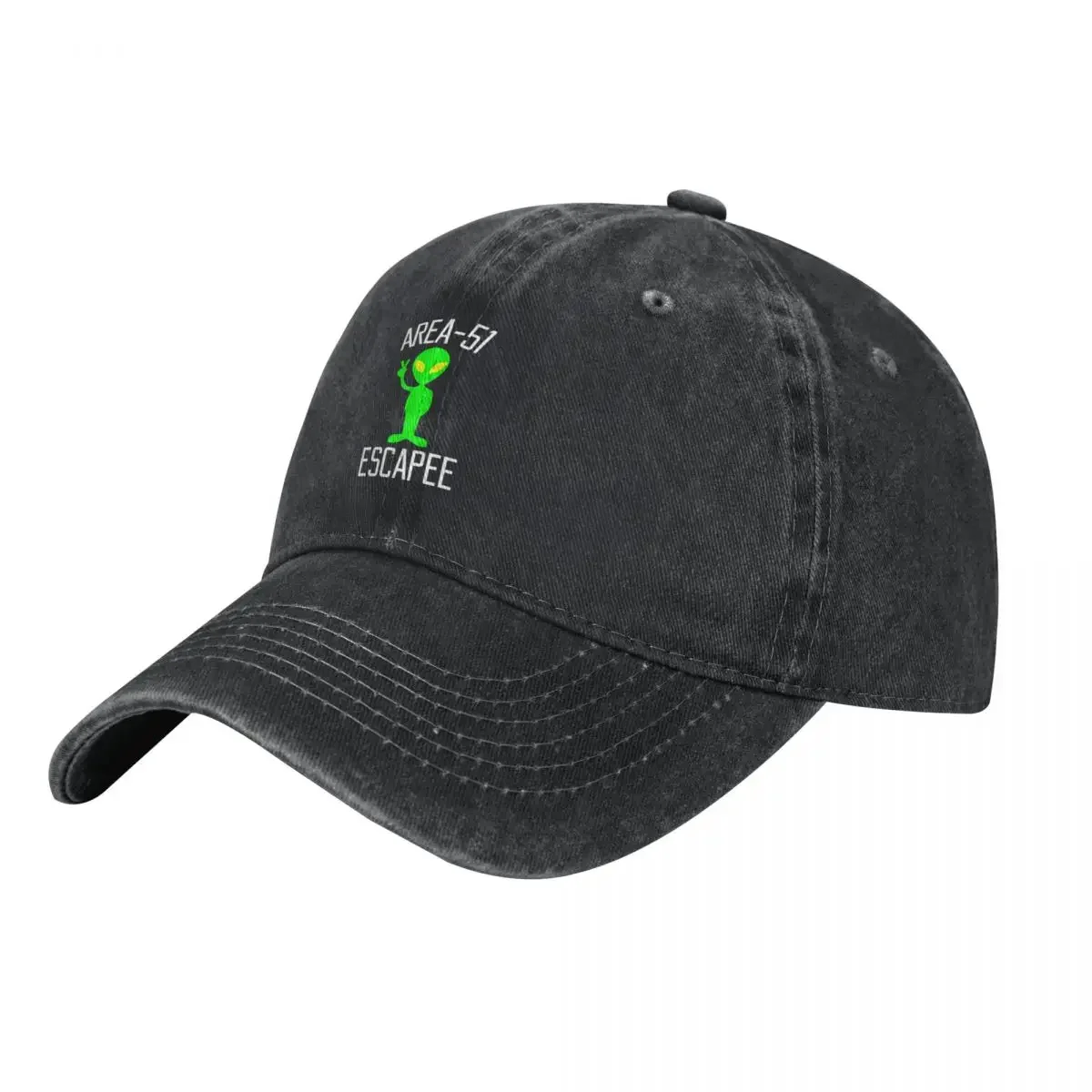 

Area 51 Escapee - Funny Alien UFO Area-51 Storm Meme Extraterrestrials Flying Saucer Roswell Baseball Cap