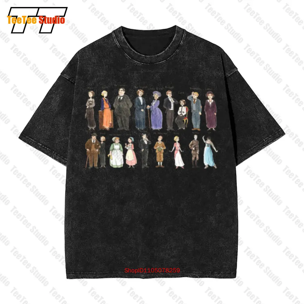 تي شيرت Downton Abbey Characters Vintage كبير الحجم TGEC
