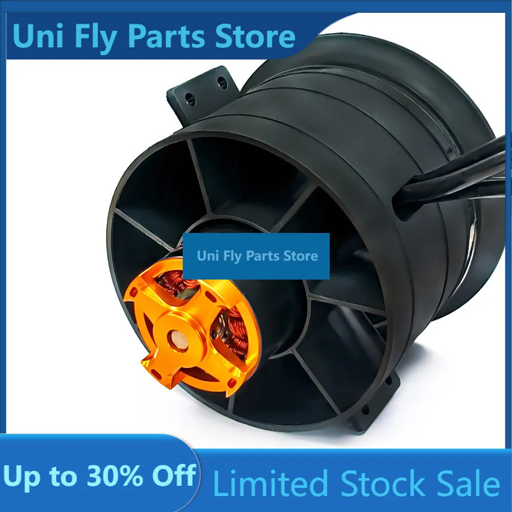 UniFlyQX-MOTOR 80mm 12-Blade EDF Ducted Fan QF3538/QF3748 1000KV/2000KV CW CCW With 6S/12S ESC For RC Jet Plane