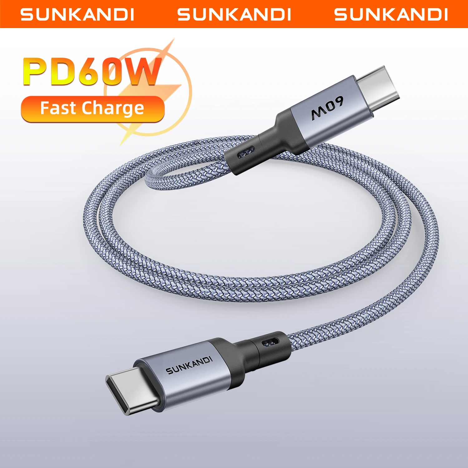 SUNKANDI USB C to USB C Cable, 60W Charging Cable For iPhone 17/16/15, MacBook, Galaxy S26/S25/S24, Pixel 10, iPad, Switch