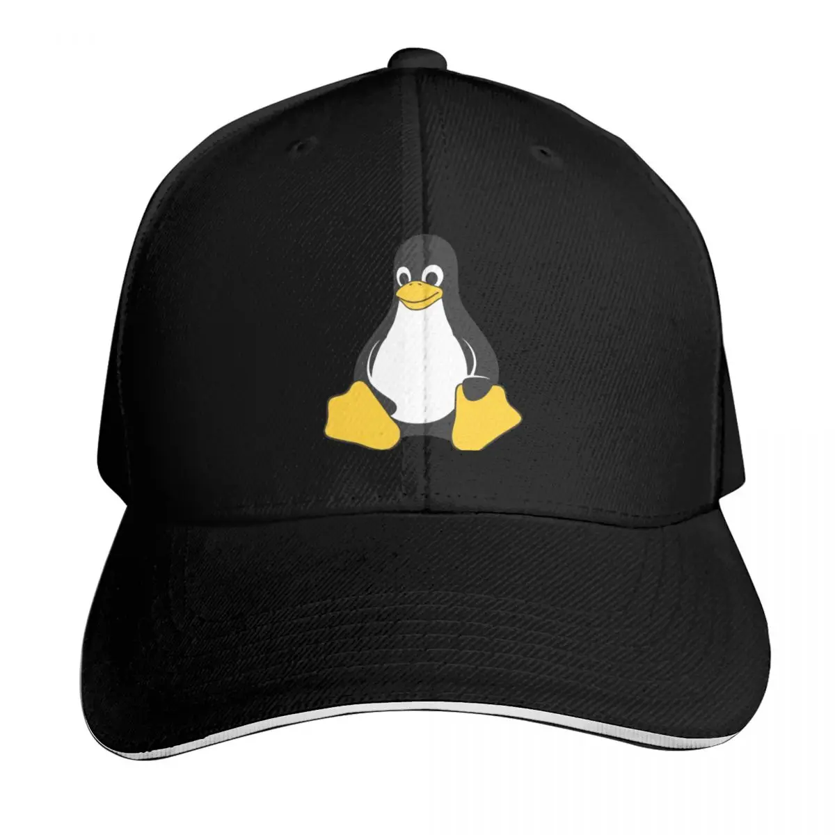Tux The Linux Penguin Baseball Cap Quick Dry Performance Cotton Twill Breathable Contrast Two Tone Brim