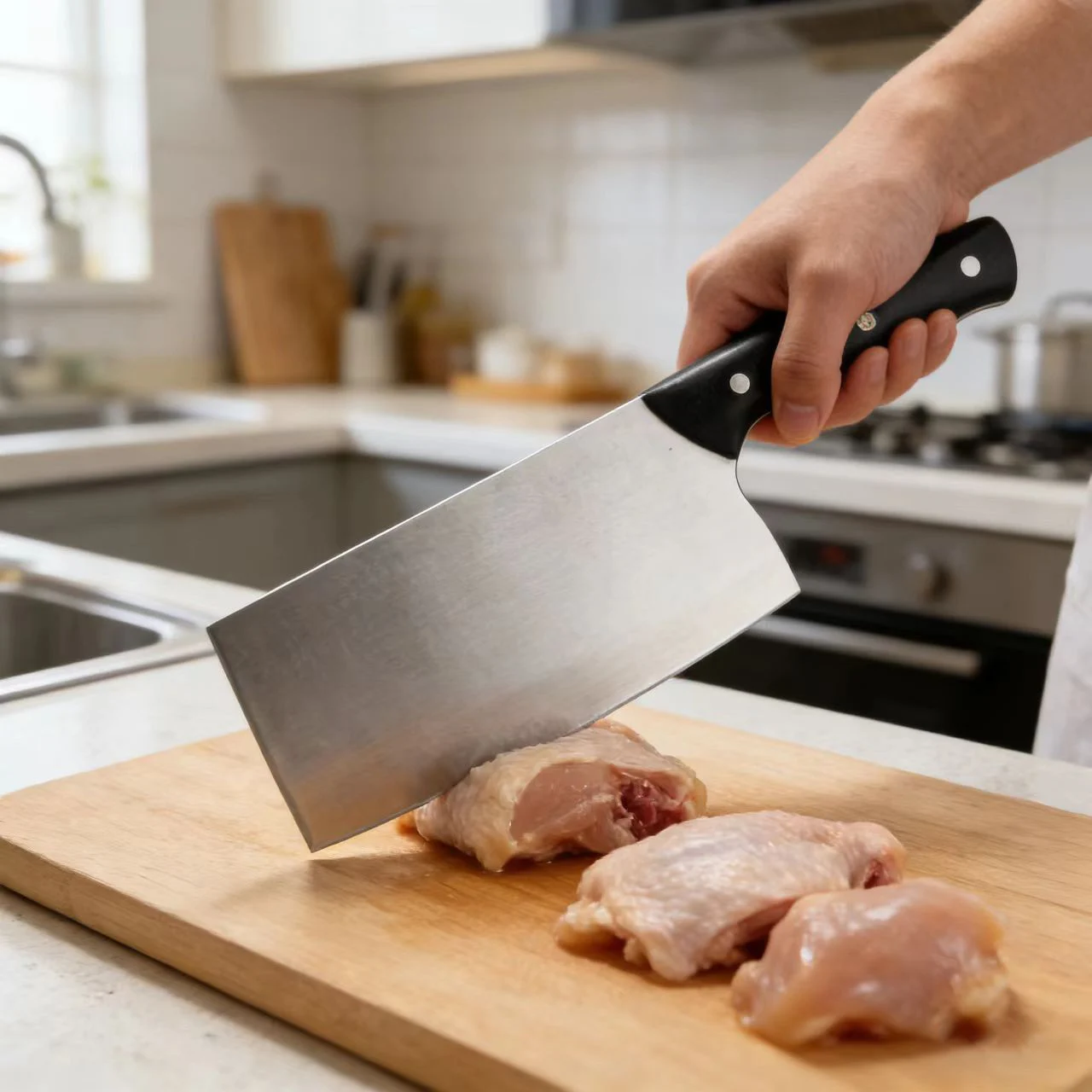 7.5 Inch Chopper Knife Welding S301 Powder Steel Blade G10 Handle Slicing Cleaver Chopping Kitchen Knife Meat And Poultry Tools