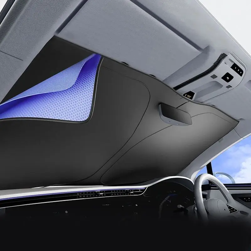SEAMETAL Car Windshield Sunshade Cover Foldable Car Front Window Sun Shade 99.95% UV Block Protection UPF2000+ Car Curtain Cover