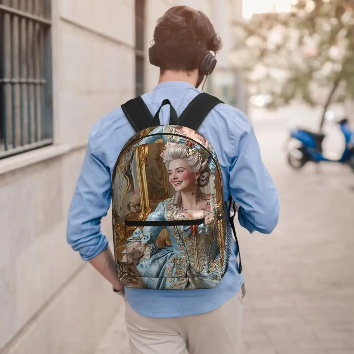 Baroque And Rococo Beautiful Lady Student Backpack School Bag Hiking Travel Daypack for Men Women Bookbag Shoulder Bags