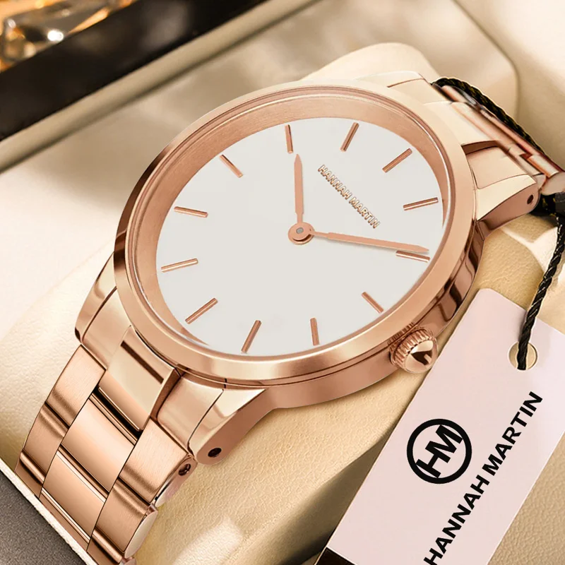 Cross-border Amazon Japanese Movement Waterproof Watch for Women, European and American Fashion Rose Gold Quartz Watch Wholesale