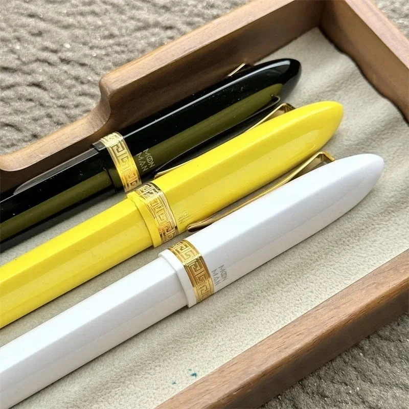Nouveau stylo à piston triangulaire orthographique MAJOHN Master V60, stylo signature anti-roulement avec noyau de perle importé pour la pratique de l'écriture