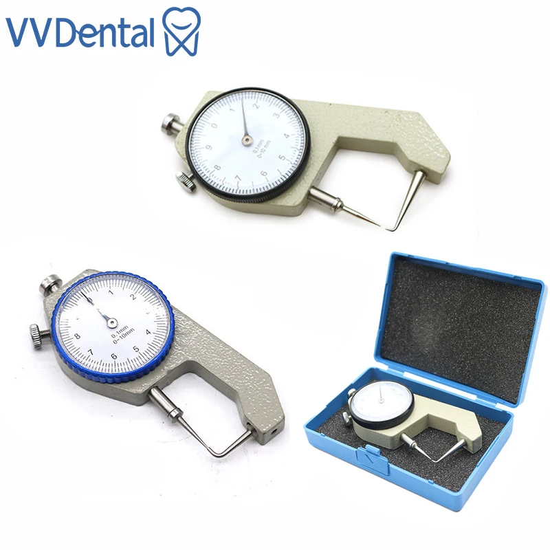 

VVDental Dentistry Thickness Gauge Mechanic Calipers With Watch Surgical Endodontic Gauge Meter Dental Ruler Instruments