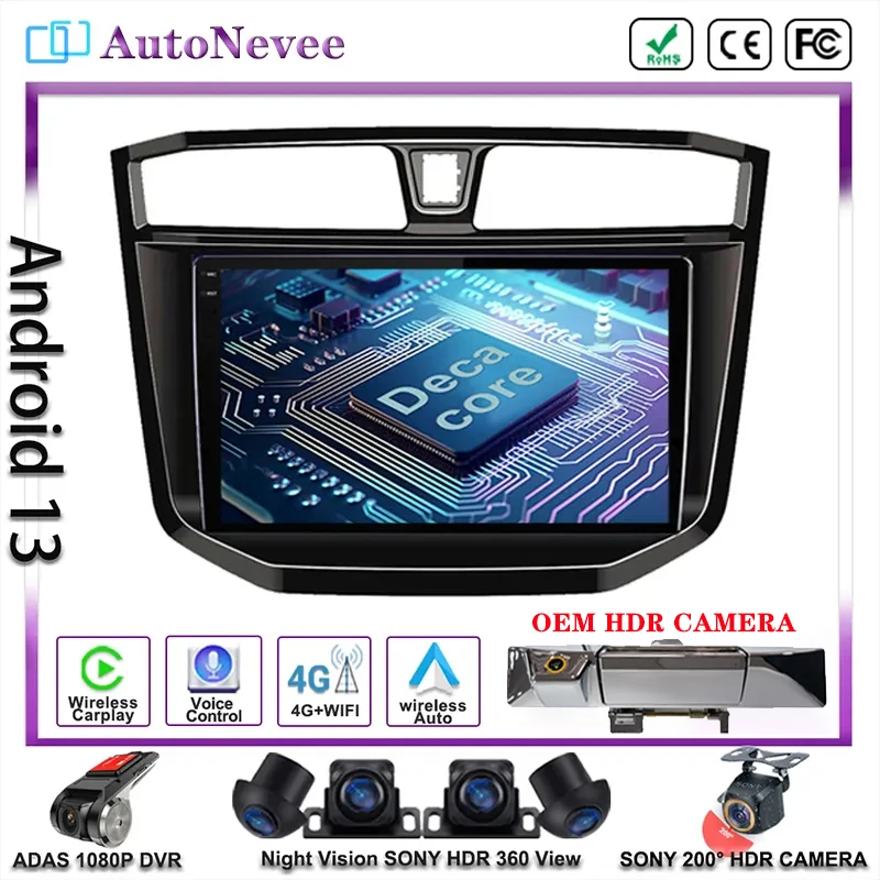 

QLED Android 13 For Maxus LDV T70 T60 MG Extender 2019-2021 Multimedia Car DVD NO 2DIN Player Auto Radio Navigation GPS Stereo