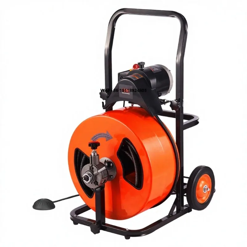 Drain Cleaning Machine Sewer Snake Machine Auto Feed, Drain Auger Cleaner