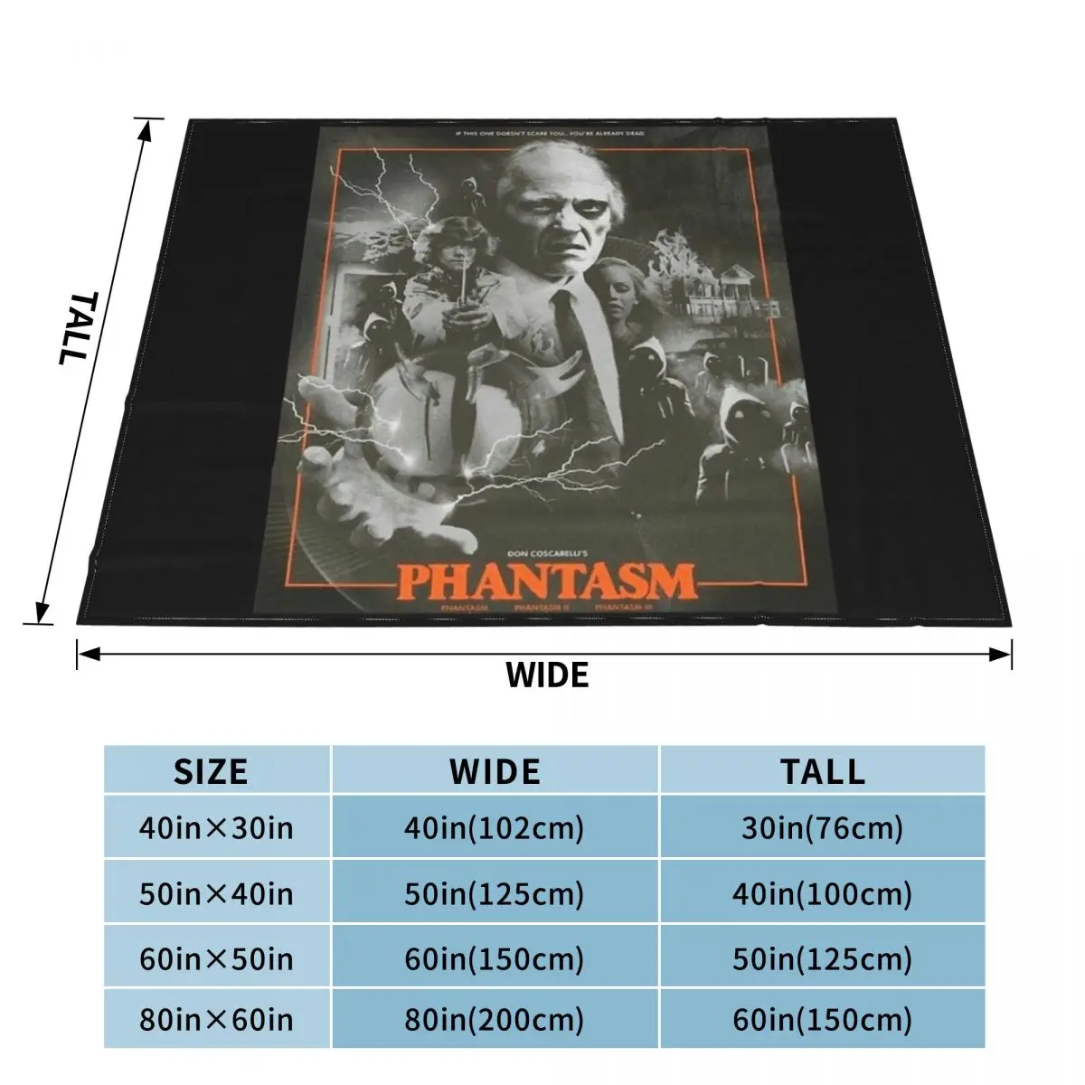 Birthday Gifts Phantasm Retro Great Model Halloween Retro Wave Throw Blanket Blankets For Sofas Weighted Blanket Polar blanket