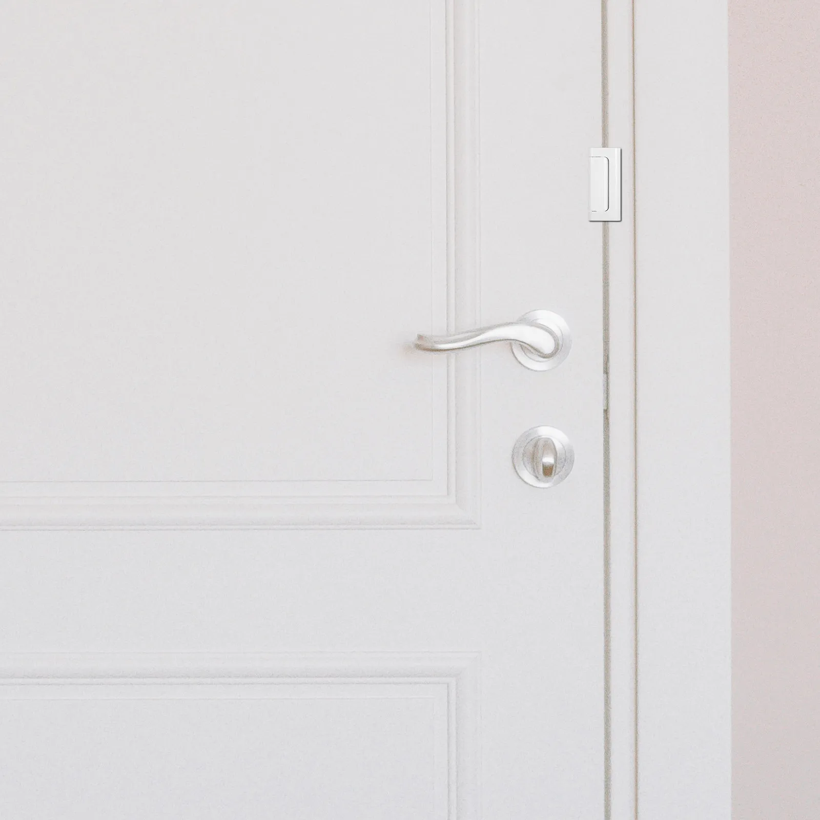 Security Door Bolt Reinforcement Lock Aluminum Alloy White Childproof Door Lock Screws Included for Inward Swinging Doors Home
